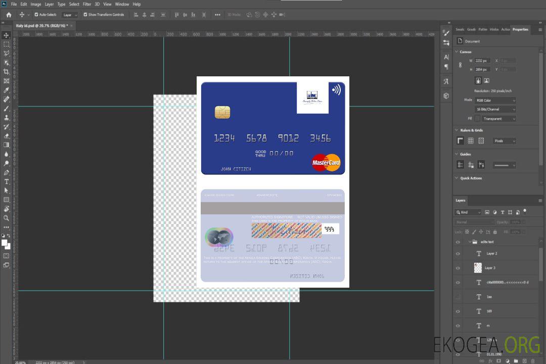 Carte Mastercard de l'Africa Banking Corporation (ABC) Kenya template
